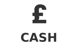 Cash accepted logo